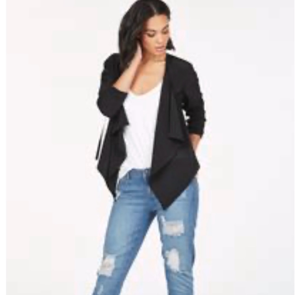 Jacket with fringe across back